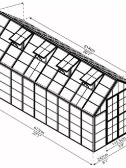 Canopia® By Palram Harmony™ Snap & Grow Greenhouse, 8' -Garden Pro Shop 8591043 12V jpg