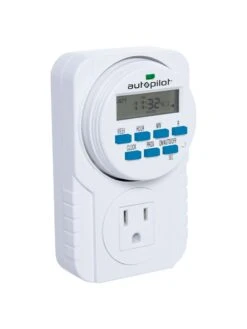 Digital Programmable 7 Day Timer Single Outlet -Garden Pro Shop 8598884 02v