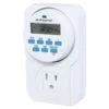 Digital Programmable 7 Day Timer Single Outlet -Garden Pro Shop 8598884 03v digital programmable 7 day timer single outlet