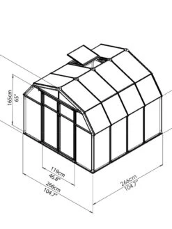 Canopia® By Palram Hobby Gardener Greenhouse, 8' 25 Canopia® By Palram Hobby Gardener Greenhouse, 8' -Garden Pro Shop 8599331 11V tif
