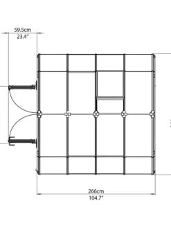 Canopia® By Palram Hobby Gardener Greenhouse, 8' 24 Canopia® By Palram Hobby Gardener Greenhouse, 8' -Garden Pro Shop 8599331 12V tif