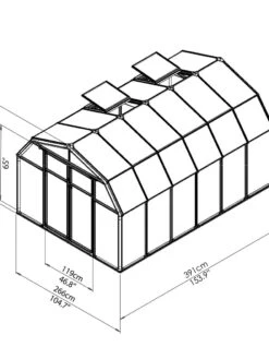 Canopia® By Palram Hobby Gardener Greenhouse, 8' 27 Canopia® By Palram Hobby Gardener Greenhouse, 8' -Garden Pro Shop 8599332 03V tif