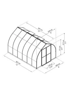 Canopia® By Palram Bella™ Greenhouse, 8' -Garden Pro Shop 8599338 04v