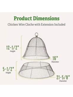Chicken Wire Cloche With Extension -Garden Pro Shop 8600116 1