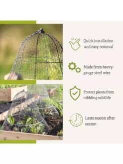 Chicken Wire Cloche With Extension -Garden Pro Shop 8600116 3