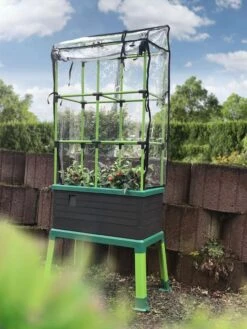 Greenhouse Cover For City Jungle® Tomato Trellis -Garden Pro Shop 8611959 03V tif