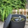 Matte Black Ribbed Hose Pot With Lid 2 Matte Black Ribbed Hose Pot With Lid -Garden Pro Shop 8611991 061 tif