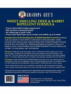 Grandpa Gus's Deer & Rabbit Repellent Spray -Garden Pro Shop 8612427 05V 3 4
