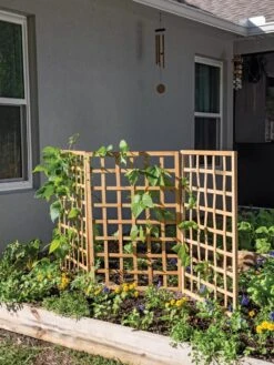 Bamboo Zig-Zag Trellis 24" X 36" -Garden Pro Shop 8613151 6434 bamboo zigzag vegetable trellis