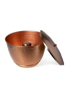 Hammered Copper Hose Pot With Lid -Garden Pro Shop 8613311 5812