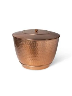 Hammered Copper Hose Pot With Lid -Garden Pro Shop 8613311 5815