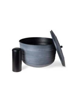 Ribbed Hose Pot With Lid -Garden Pro Shop 8613332 5804